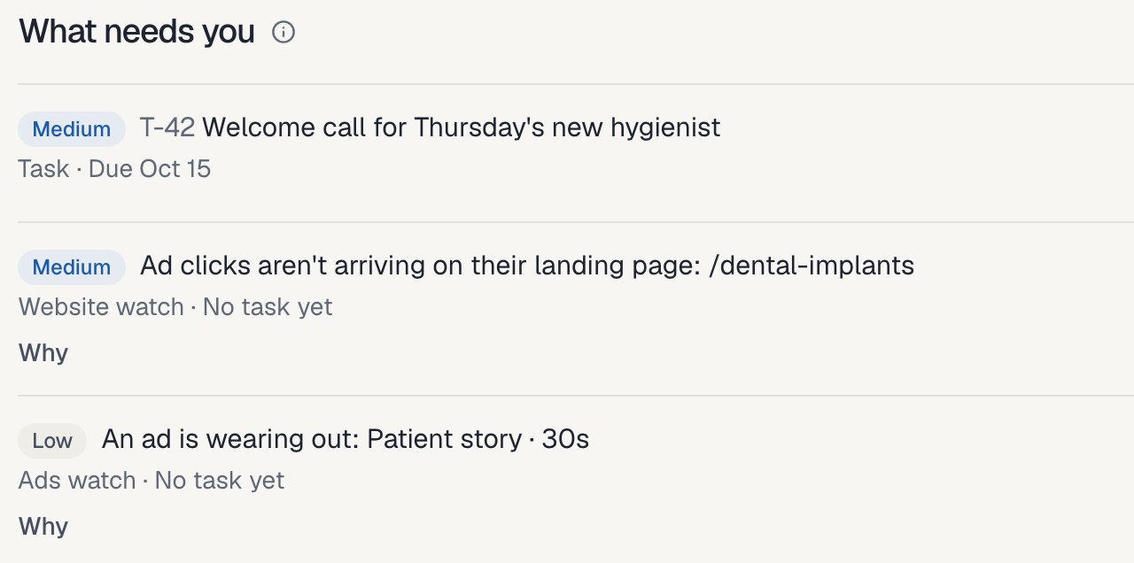 What needs you: a website watch and an ads watch flagging problems